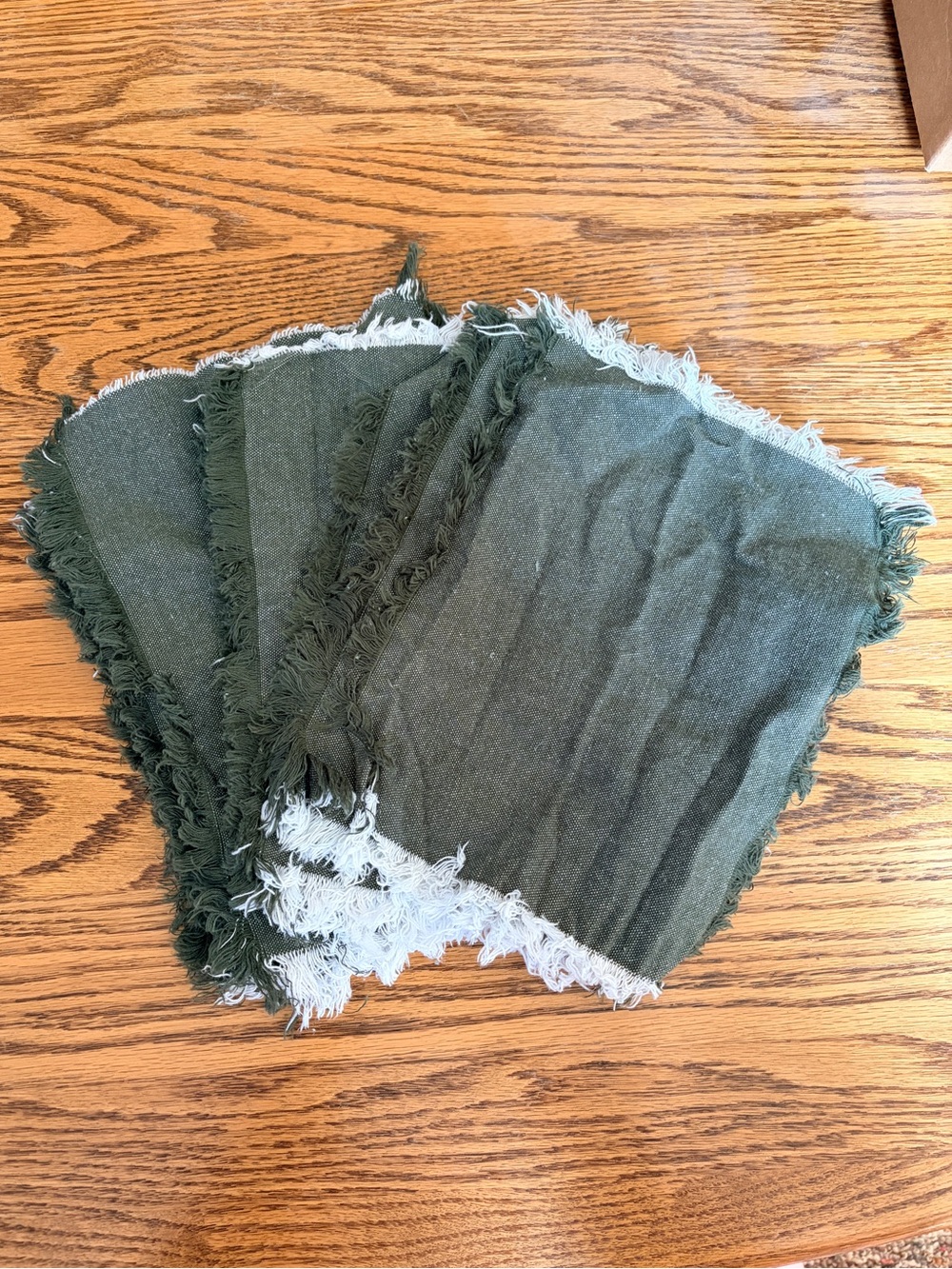 Set of 25 Handmade Raw Edge Napkins